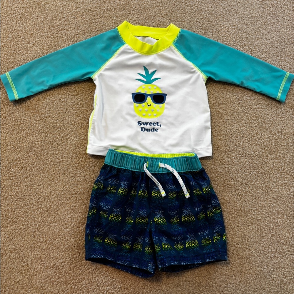 Baby Gap Rash Guard and Swimsuit Size 6-12 Months